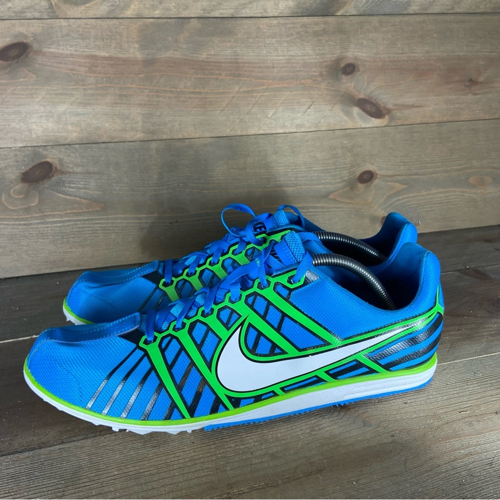 Nike zoom rival Mens size 12 shoes blue athletic track and field spikes